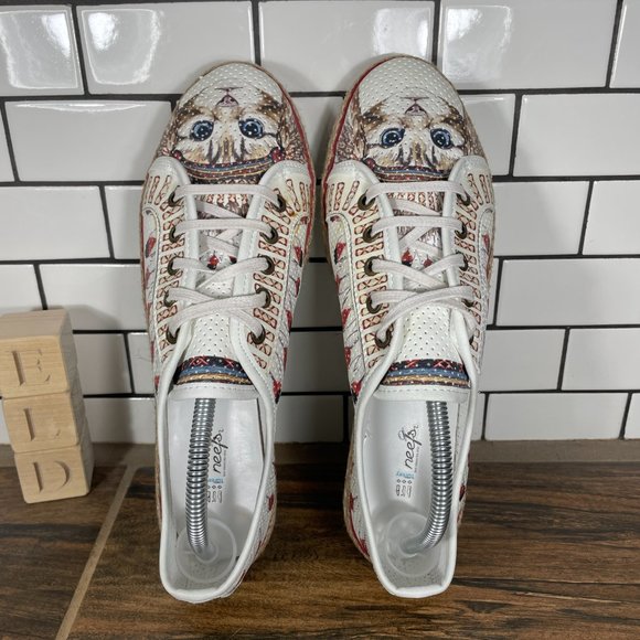 Goby Neefs Womens EU 42 Shoes Multicolor Native American Tribal Cat Sneakers NEW - Picture 6 of 15